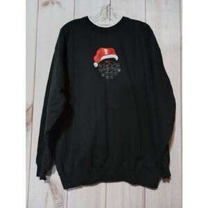 MC Sportswear Sweatshirt Ladies Extra Large Black Santa Christmas‎